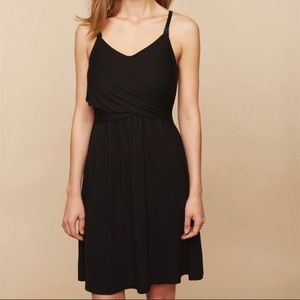 Black Clip Down Twist Front Nursing Nightgown